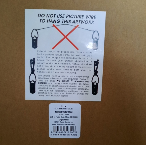 🍂SALE🍂 NWT 2pk 30"×24" Threshold Framed Artwork under Plexi - Picture 9 of 10